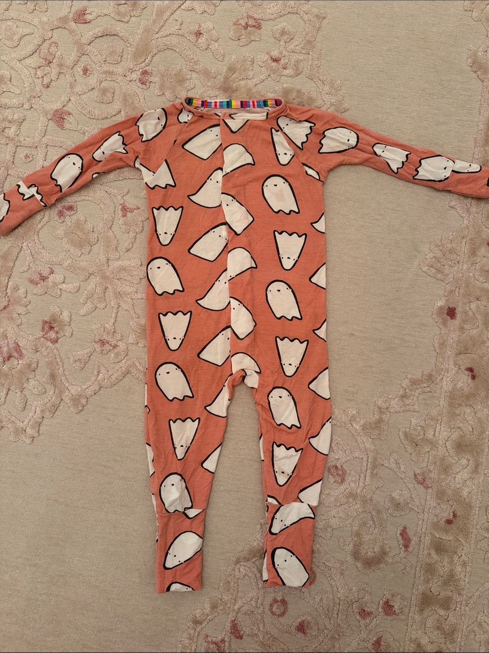 Magnetic Me Ghost-Print One-Piece Pajamas